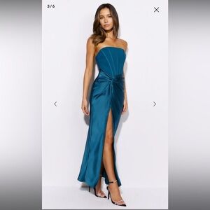 NWT Hello Molly VIP only maxi dress blue Small
